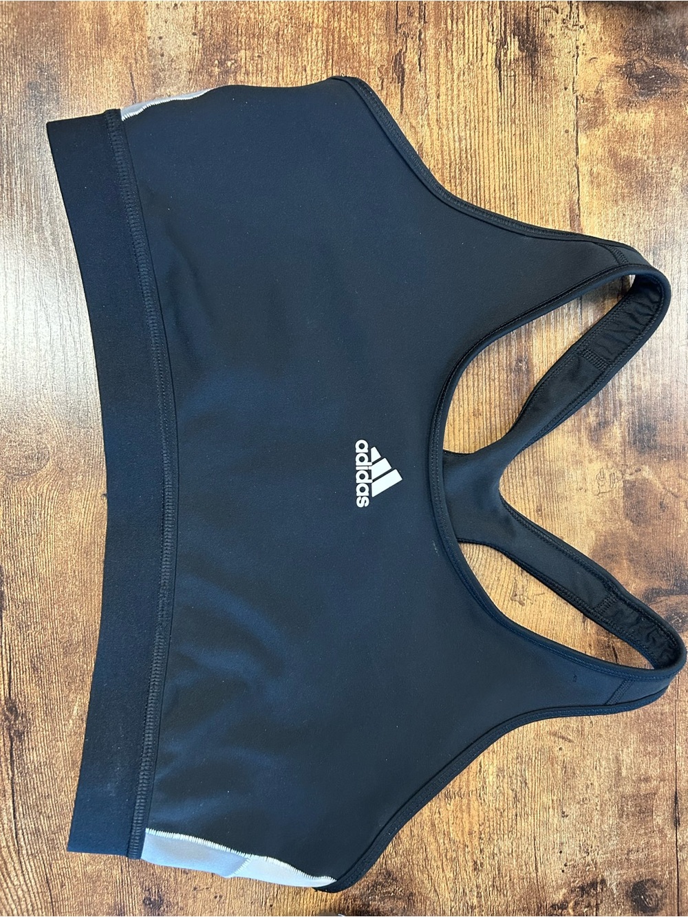 adidas Black Racerback Medium-Support Sports Bra